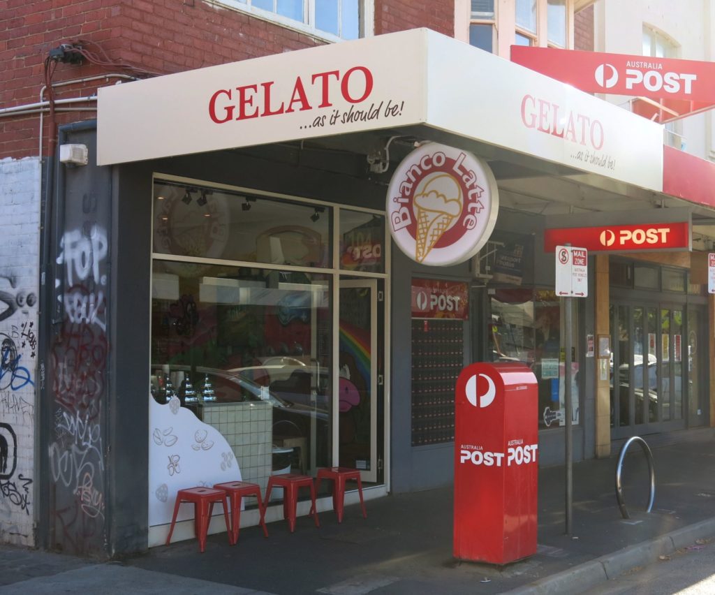 Bianco Latte, in the centre of Elwood Village