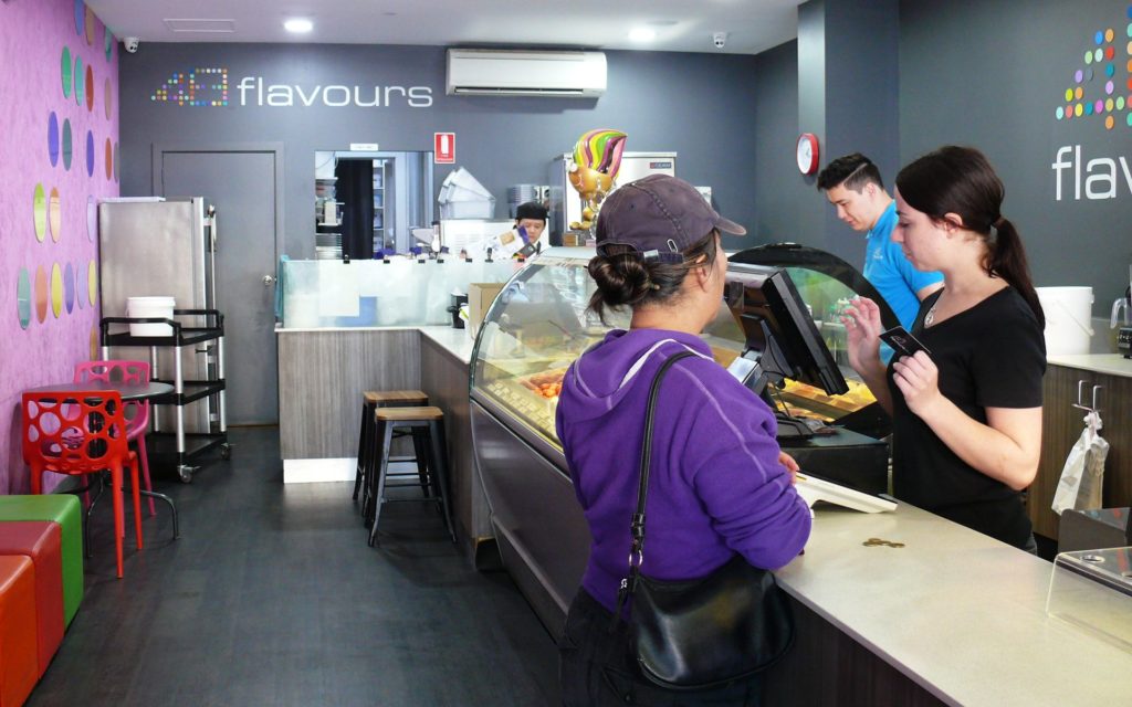 The heart of the gelato action at 48 Flavours.