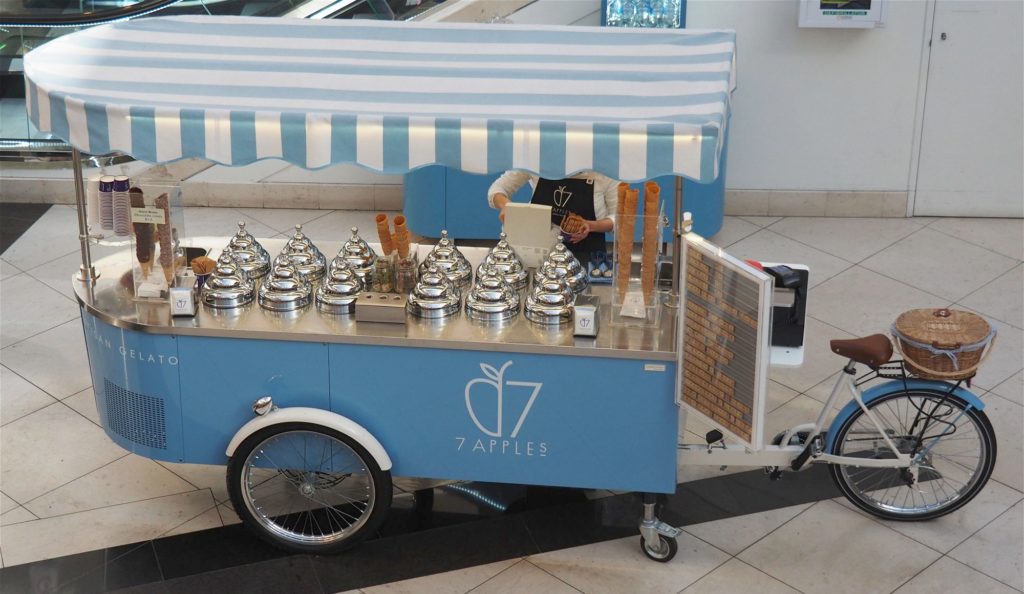 7apples gelato cart at Chadstone.