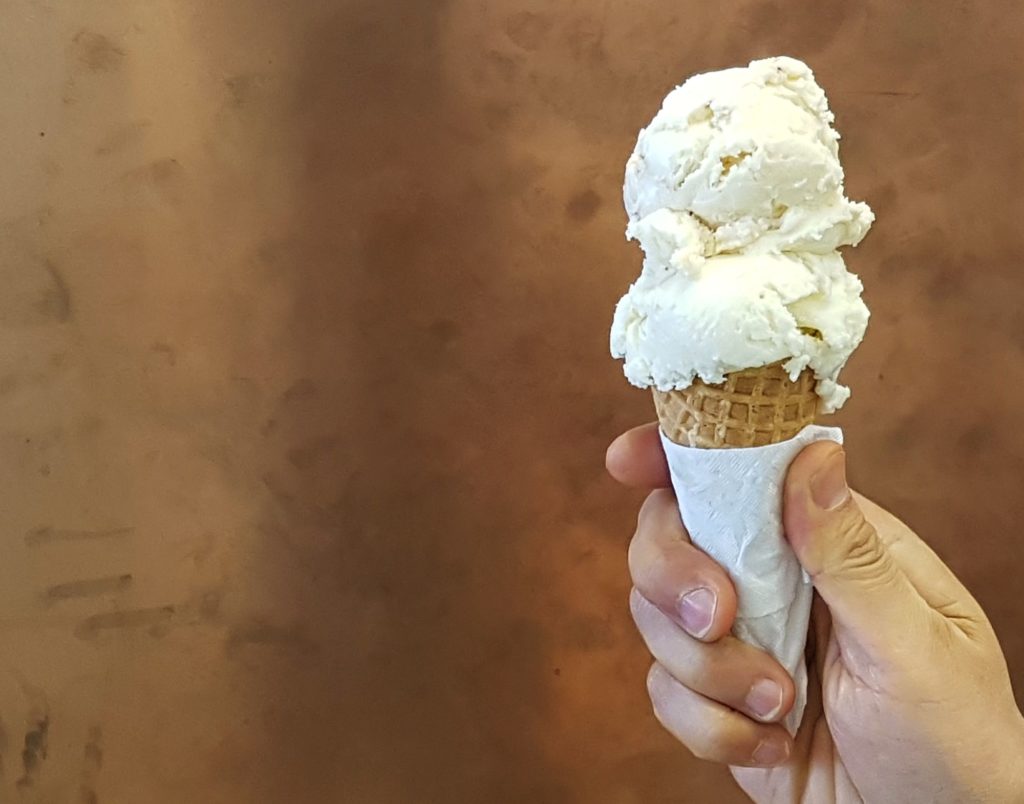 Star flavour: Yumbo's fig and ginger gelato paired with coconut