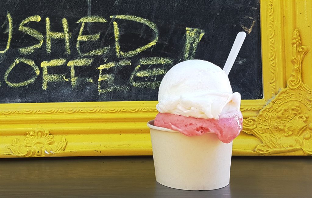 Italian lemon sorbetto from Buonissimo is made from real Sicilian lemons, while the strawberry sorbetto is just magnificent.