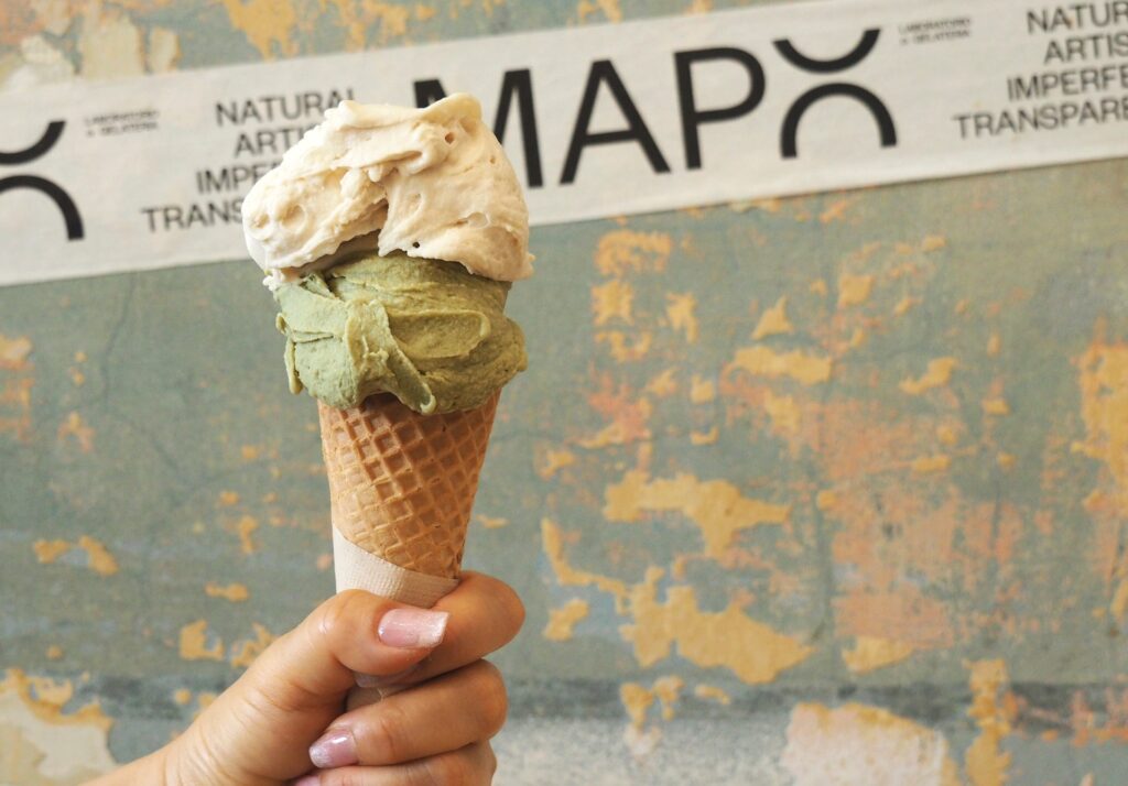 Two more vegan flavours from Mapo - peanut butter with pistachio.